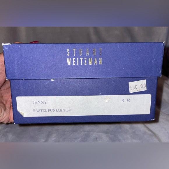 Stuart Weitzman Women’s Jenny Pastel Punjab Silk Pumps With Box Size 8 - Picture 12 of 12